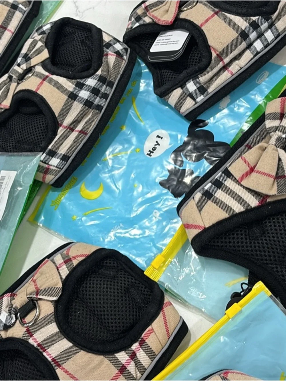 LARGE SIZE BURBERRY STYLE PET HARNESS